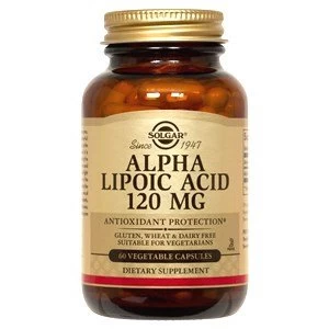 image of Solgar Alpha Lipoic Acid 120mg Vegetable Capsules 60 Vegicaps