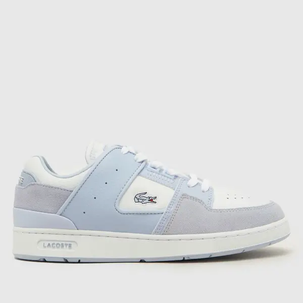 Image of Lacoste court cage trainers in white & blue White/Blue UK 8