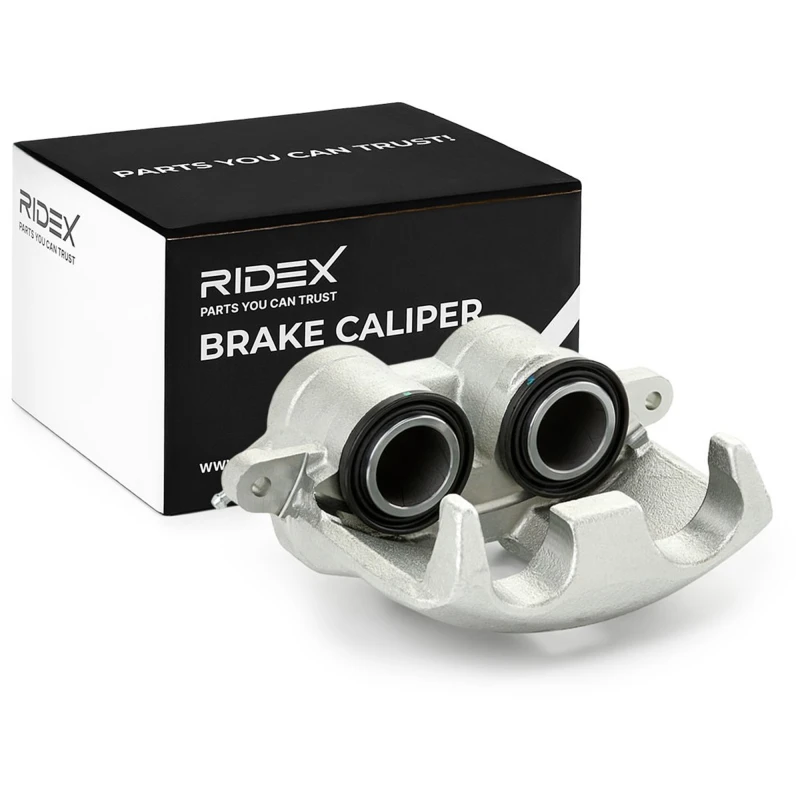 Image of RIDEX 78B0413 Brake caliper Front Axle, without holder Cast Iron Brake Caliper (78)