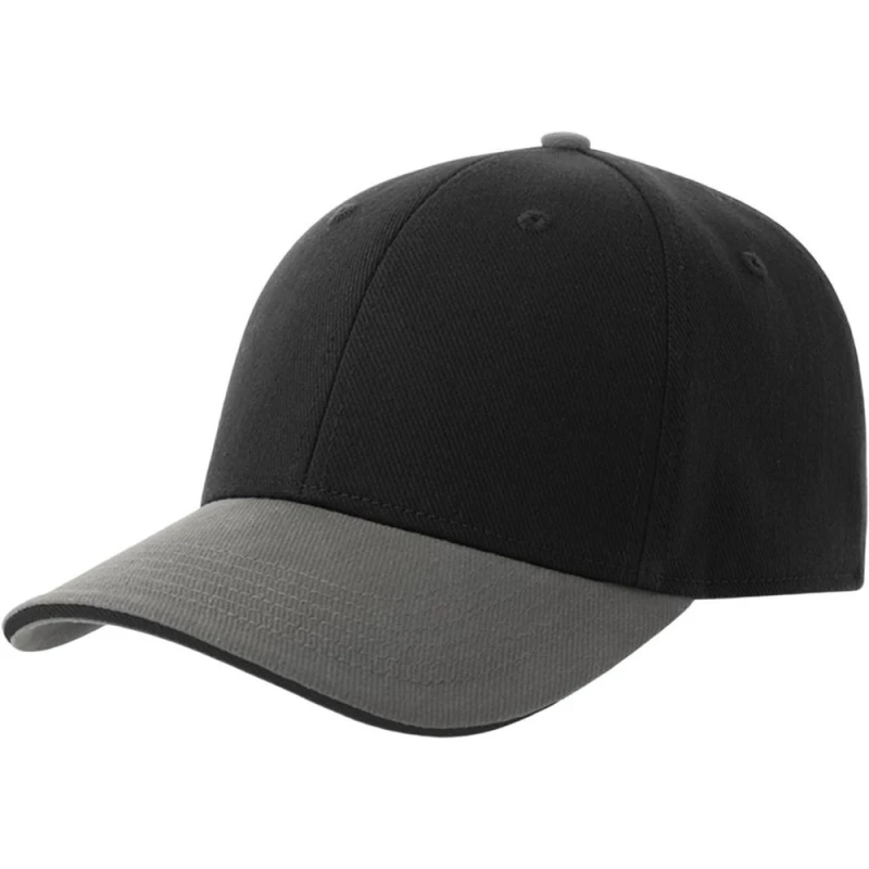 Image of Atlantis Mens Liberty Sandwich 6 Panel Cap in True Black True Black Male One Size