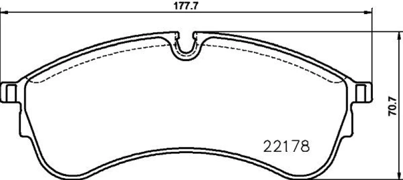 Image of HELLA Brake pad set HELLA 8DB 355 032-931