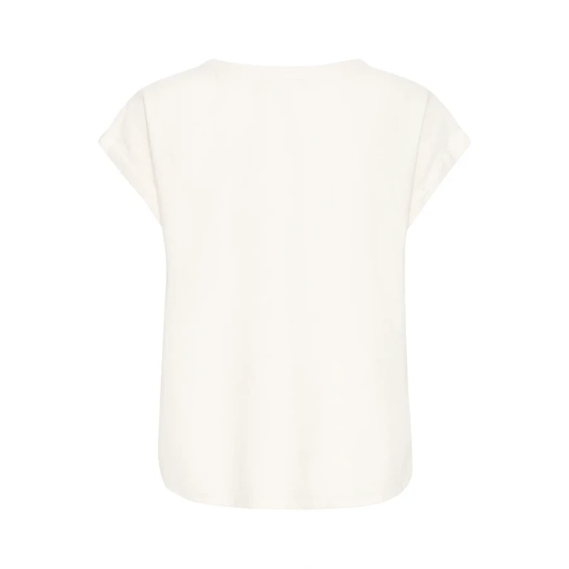Image of Ichi Womens V-neck T-Shirt Ichi Linno Blanc Female 34