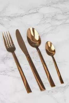 Image of Copper Ciara Diseno 16 Piece Cutlery Set PVD