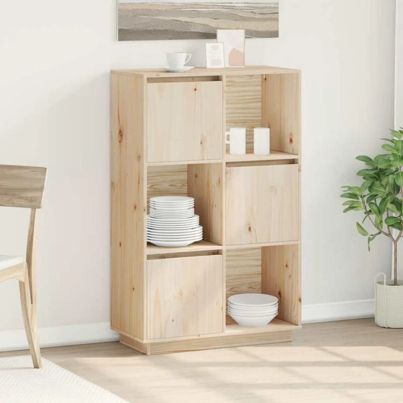 Image of VIDAXL Highboard 74x35x117cm Solid Wood Pine vidaXL 8720286923450