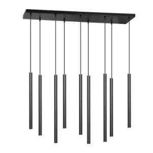 image of Emibig Selter Black Cluster Pendant Ceiling Light 9x G9