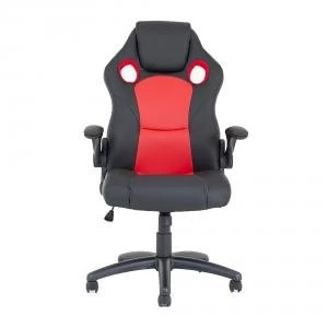 image of Trexus Enzo Racing Chair Bonded Leather Red and Black Ref EX000208