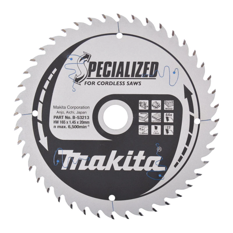 Image of Makita MAKBLADE PLUS Circular Saw Blade for MDF & Laminate B-53213 Diameter: 165mm