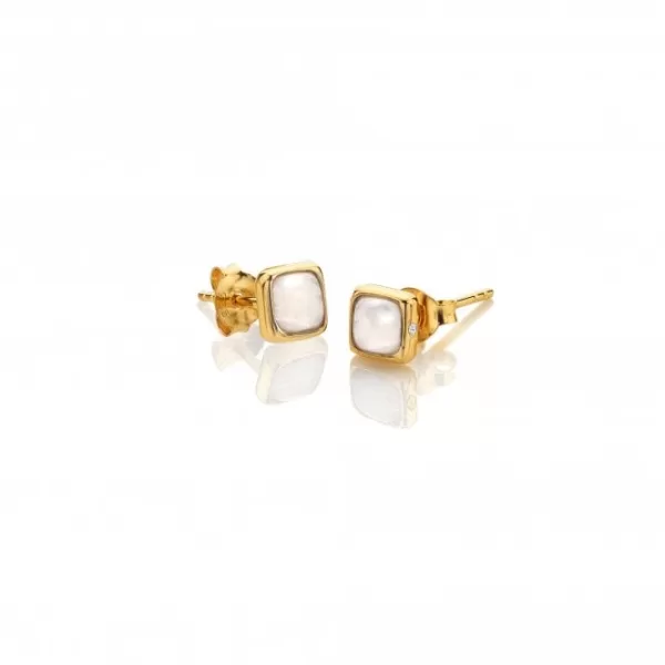 Image of Square MOP Earrings DE770
