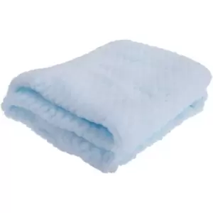 Baby Boys/Girls Supersoft Waffle Textured Blanket (75 x 90cm) (Sky Blue) - Sky Blue