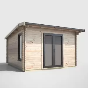 image of Power 12' x 12' Apex Log Cabin Doors Central