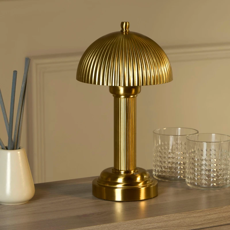 Image of Lighting Collection Gold Portable Touch Lamp Antique Brass unisex One size