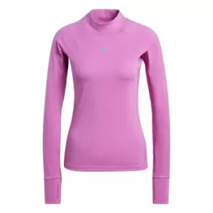 Image of adidas Techfit AEROREADY Warm Long-Sleeve Top Training Lo - Purple