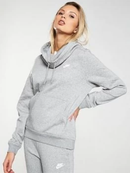 image of Nike Nsw Essential Funnel Hoodie - Dark Grey Heather