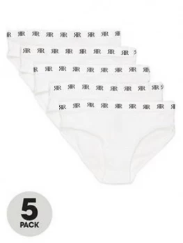 Image of River Island RI Briefs 5 Pack White Size 9-10 Years Girls