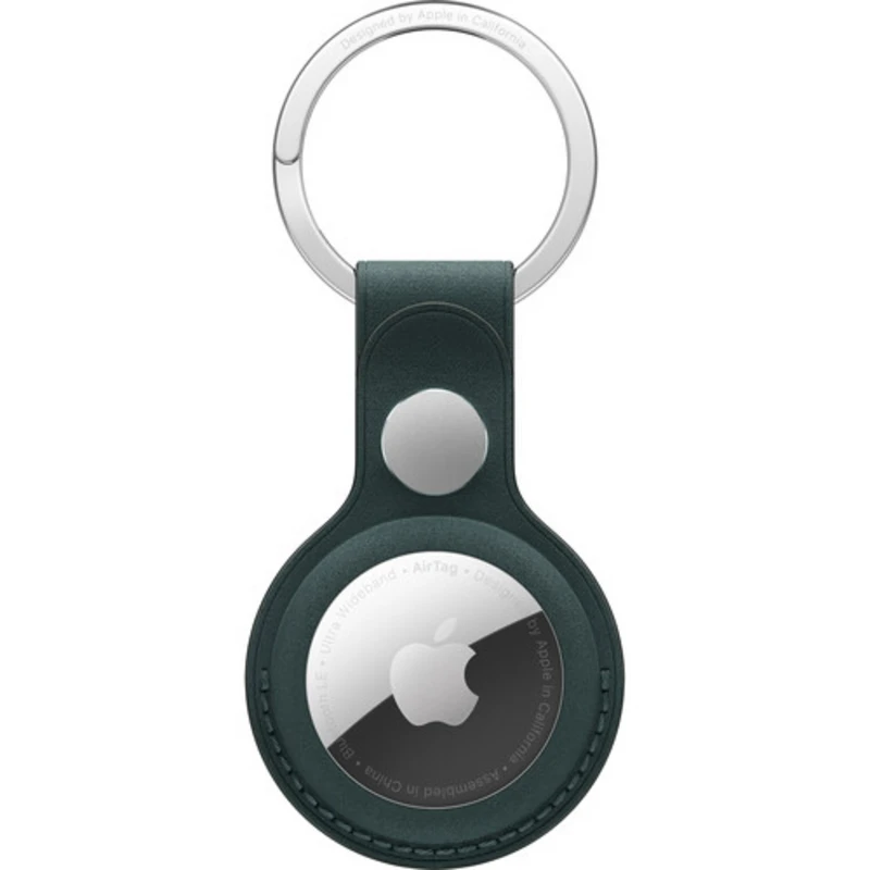 image of Apple AirTag FineWoven Key Ring - Dark Green MA7J4ZM/A