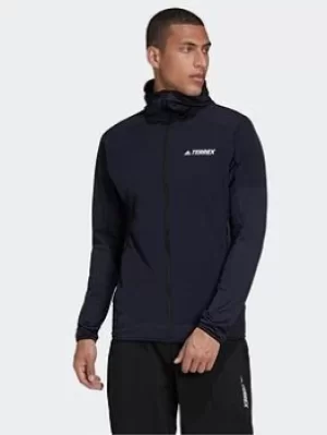 Image of adidas Terrex Skyclimb Fleece Jacket, Blue Size XL Men
