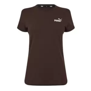 image of Puma Small Logo T Shirt Ladies - Brown