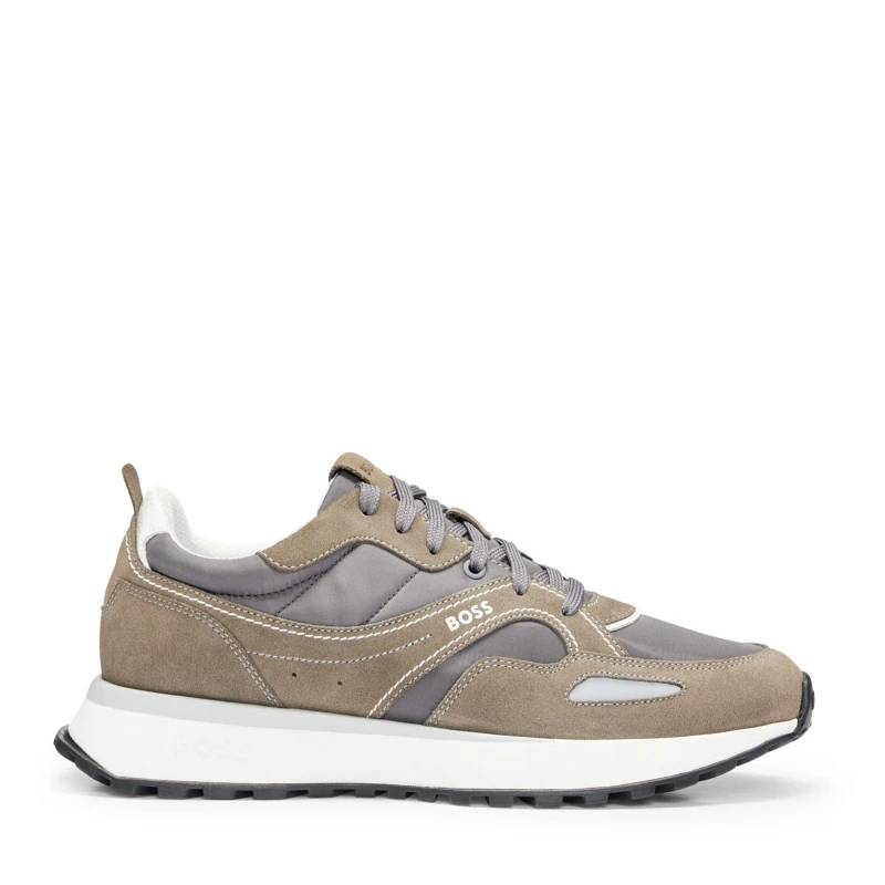 Image of Boss Mens Jonah Classic Trainers Open Grey male 6 (40)