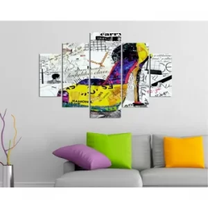 image of ST128 Multicolor Decorative MDF Painting (5 Pieces)