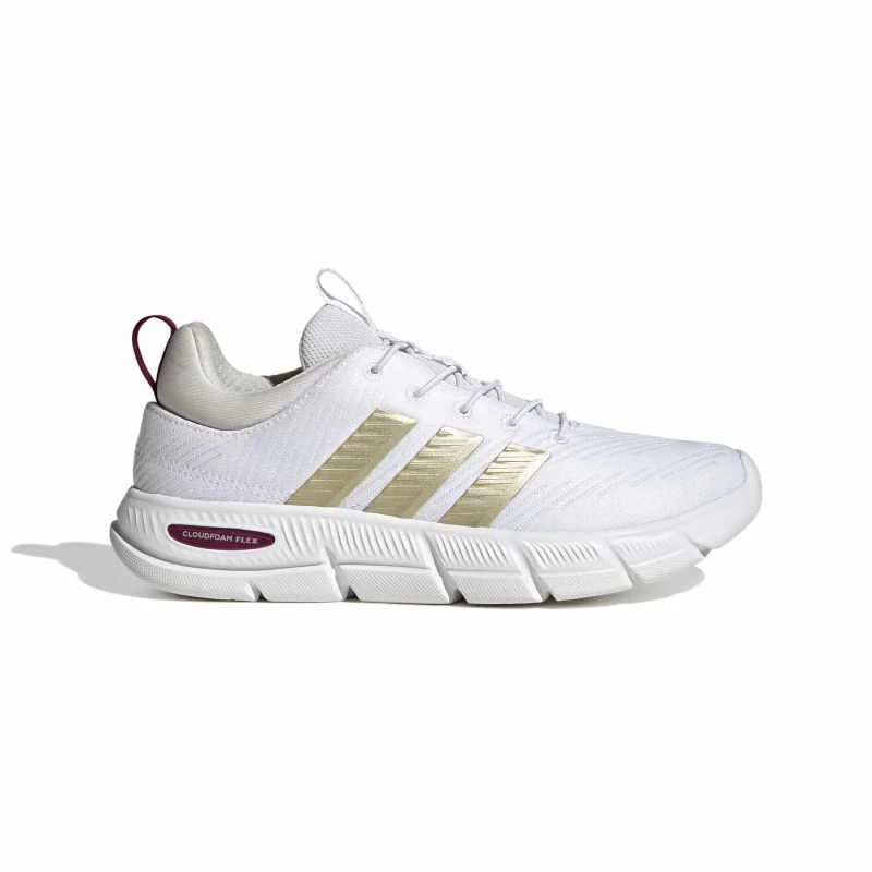Image of Adidas Womens lace-up trainers with elastic laces adidas Cloudfoam Flex Blanc Female 36