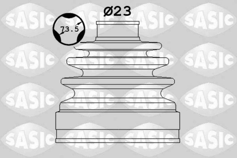 Image of CV boot kit, drive shaft SASIC 1906129
