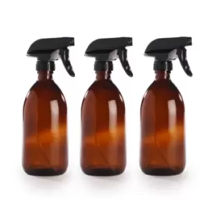 image of Amber Glass Spray Bottles - Set of 3 M&amp;W