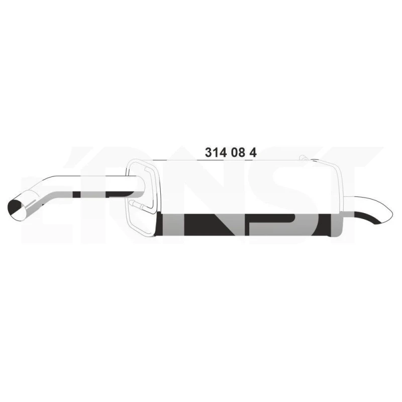 Image of ERNST 314084 Rear silencer End Silencer (3437)