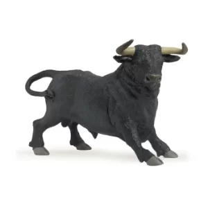 image of PAPO Farmyard Friends Andalusian Bull Toy Figure, Three Years or Above, Black (51050)