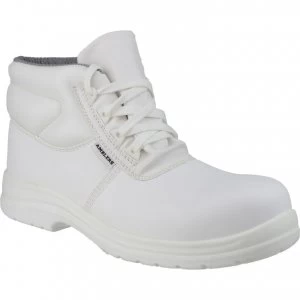 image of Amblers Mens Safety FS513 Metal-Free Water-Resistant Safety Boots White Size 10