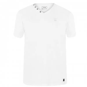 image of Firetrap Striding V Neck T Shirt Mens - White