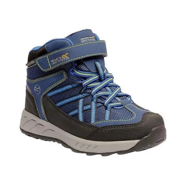 Image of Regatta Samaris Junior Velcro Mid Walking Boots - Prussn/NeSpr C1