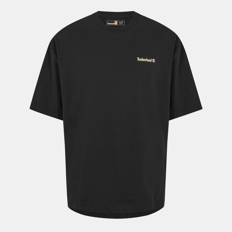 Image of Timberland Mens Timb Oval Regular Fit T-Shirt Black male S