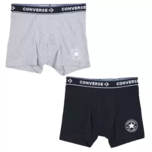 image of Converse Boxers 2 Pack Junior Boys - Black