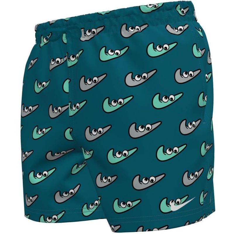 Image of Nike Multi Print Mens 5 Volley Short Green Abyss male S