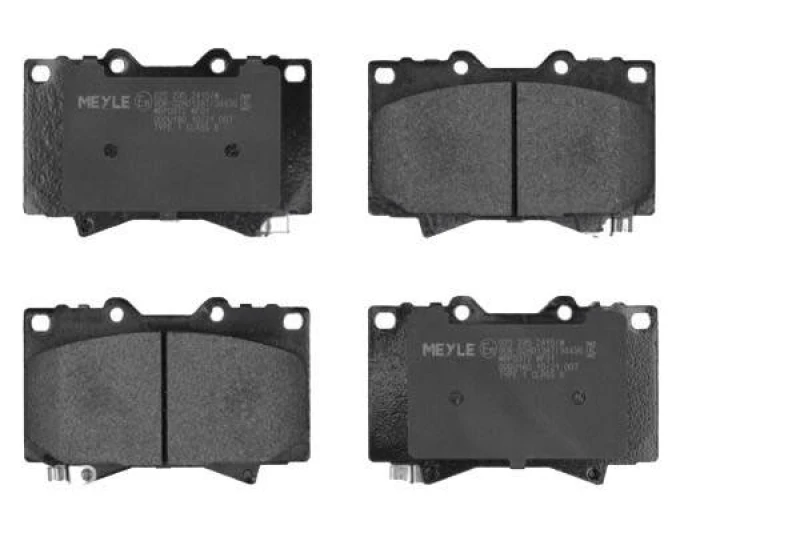 Image of MEYLE 025 235 2415/W Brake pad set Front Axle, with acoustic wear warning, Original Quality, with anti-squeak plate Brake Pad Set,disc brake (402)