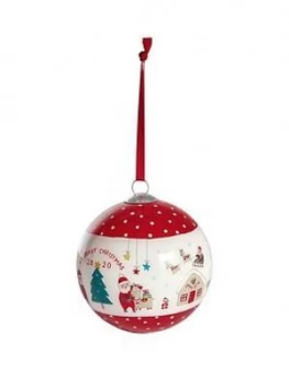 image of Mamas & Papas Bauble - Red Xmas Wishes 2020