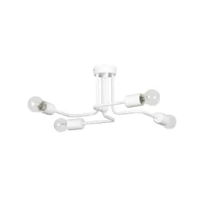 Image of Diesel Black Multi Arm Semi Flush Ceiling light 4x E27