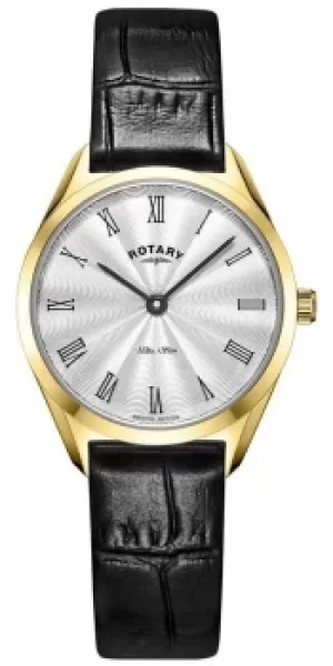 image of Rotary Ultra Slim Womens Gold Leather LS08013/01 Watch