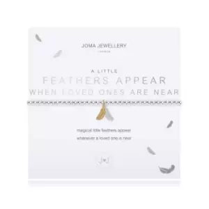 Image of A Little Feathers Appear When Loved Ones Are Near Silver Stretch Bracelet 3801