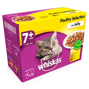 Whiskas 1+ Poultry Feasts in Jelly Cat Food 12 x 85g