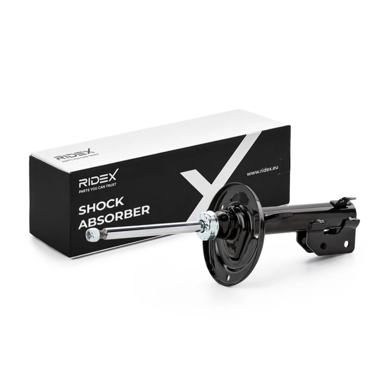 Image of RIDEX 854S19398 Shock absorber Front Axle Right, Gas Pressure, Twin-Tube, Suspension Strut, Top pin Shock Absorber (854)