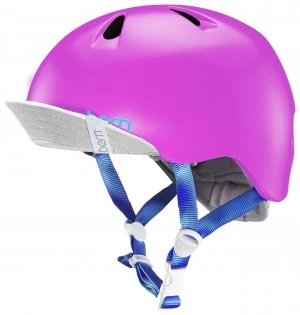 image of Bern Nina Summer Helmet with Visor Satin Pink