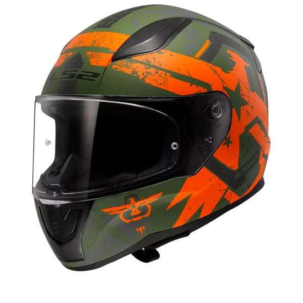 Image of LS2 FF353 Rapid II Thunder Birds Matt Orange-06 Full Face Helmet Size M