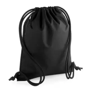 image of Bagbase Unisex Adult Recycled Drawstring Bag (One Size) (Black)