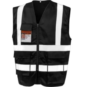 Image of WORK-GUARD by Result Unisex Adult Heavy Duty Security Vest (XL) (Black) - Black