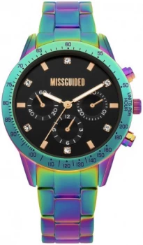 Missguided Iridescent Multicoloured Bracelet Watch