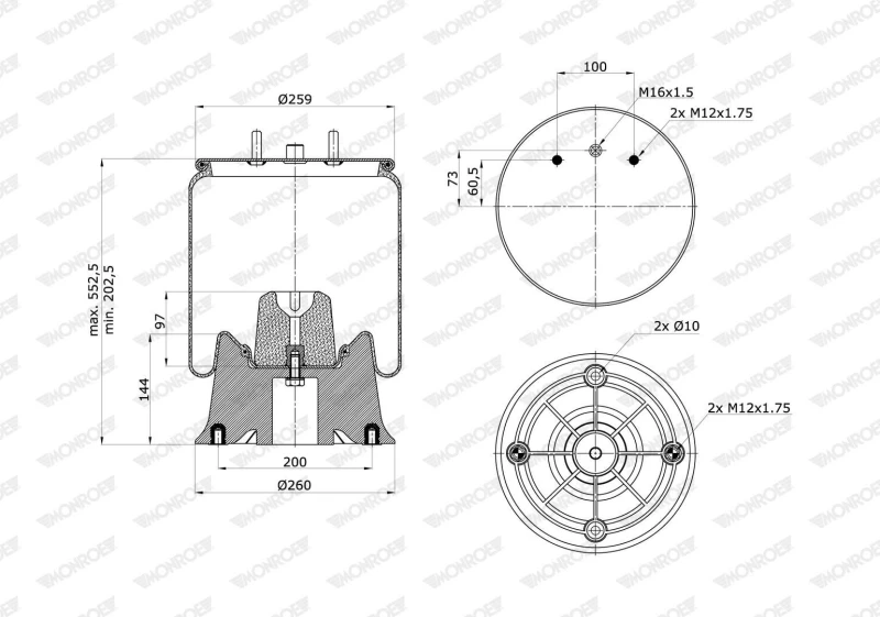 Image of MONROE Boot, air suspension MONROE ASP3020