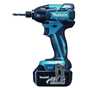 image of Makita BTD129RFE 18V Li Ion Cordless Impact Driver with 2 Batteries