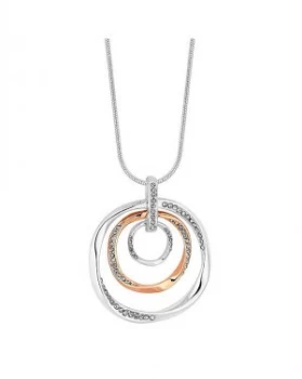 image of MOOD Two Tone Crystal Ring Pendant