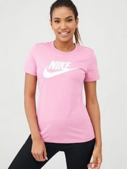 Image of Nike Nsw Essential Icon Futura Tee - Flamingo
